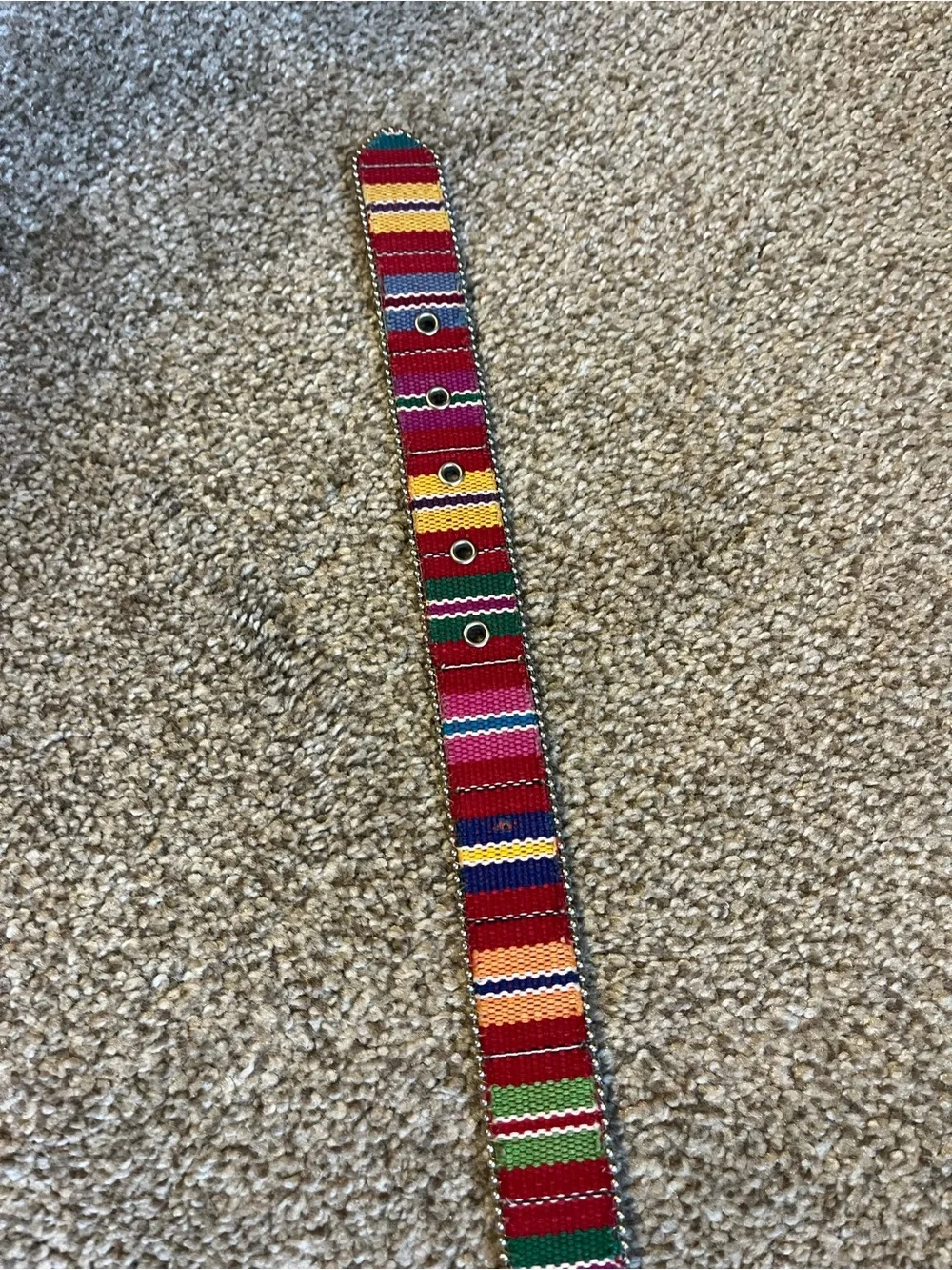 Elite Multicolor Belt with silver buckle